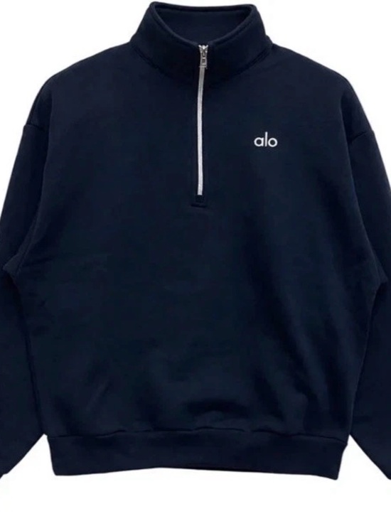ALO Yoga Tops - NEW Alo Yoga Accolade 1/4 Zip Pullover Sweatshirt Black Size M L